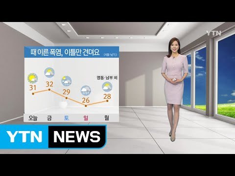 [날씨] 폭염 오늘도 계속...주말 전국 단비 / YTN