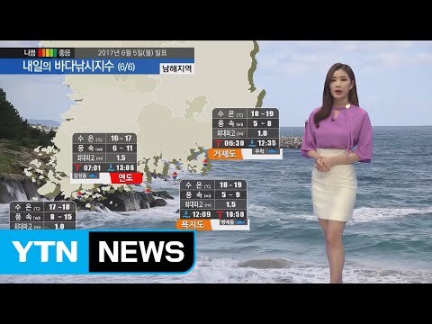 [내일의 바다낚시지수] 6월6일 현충일 비 예보 전해상 강한 바람 높은 물결 출조시 주의 / YTN