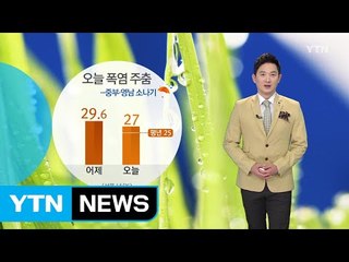 [날씨] 오늘 폭염 주춤...중부·영남 돌풍·벼락 동반 소나기 / YTN