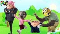 Wrong Heads Despicable Me Minions Zootopia flash Finger family Nursery Rhymes for kids fun-7Mk_bUiReNs