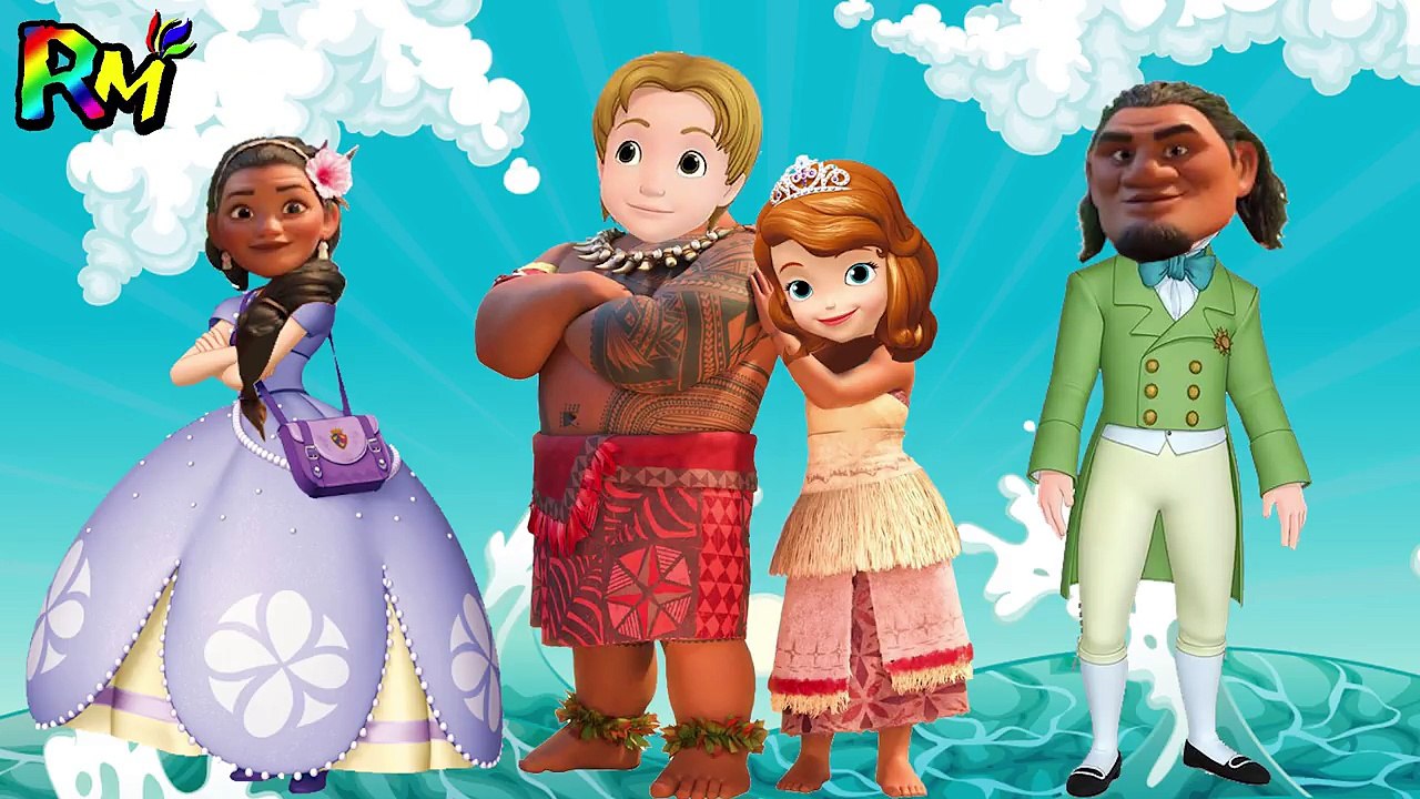 Wrong Heads Moana Family Sofia the Frist Finger family song Nursery Rhymes for kids fun-tUOeuQukxLg