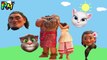 Wrong Heads Moana Family Talking Tom Talking Angela Finger family Nursery Rhymes for kids fun-wTVOnKaAbUc