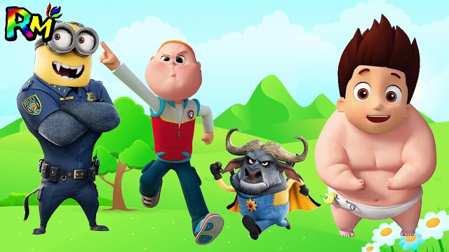 Wrong Heads PAW Patrol Ryder Boss Baby Jimbo Minions Finger family Nursery Rhymes for kids fun-H7g6kd8eYW0