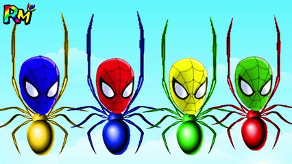 Wrong Heads Spider-Man Finger Family Nursery Rhymes Learn Colors For Kids-S7O6y-GQCG8