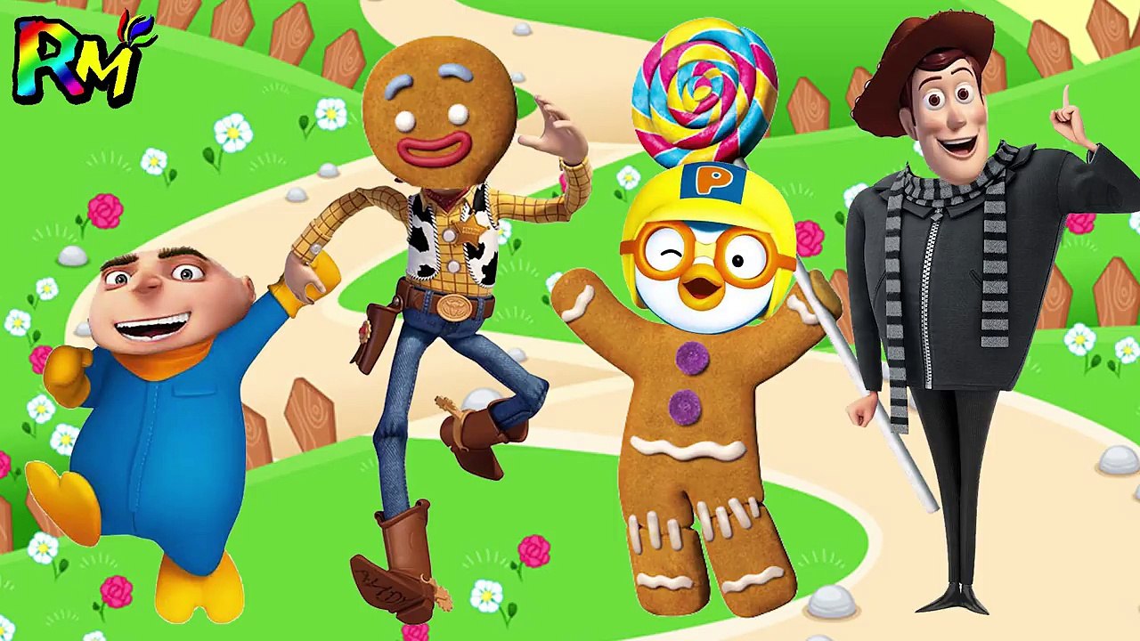 Wrong Heads Toy Story Woody Despicable Me Gru Pororo Cookie Finger family song for kids fun-dzhlBsZdloA