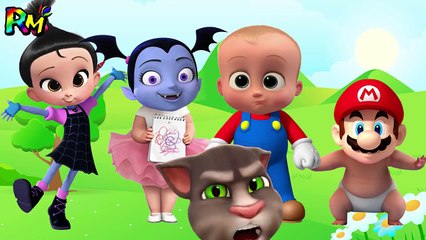 Wrong Heads VAMPIRINA Boss Baby Super Mario The Alphabet Song Nursery Rhymes for kids fun-ASd8aM_J3zE