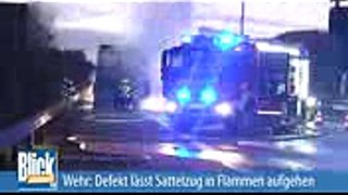 14.11.2017 - Lkw auf A61 bei Wehr ausgebrannt