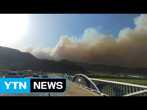 강릉 산불로 고속도로 일부 구간 통제 / YTN