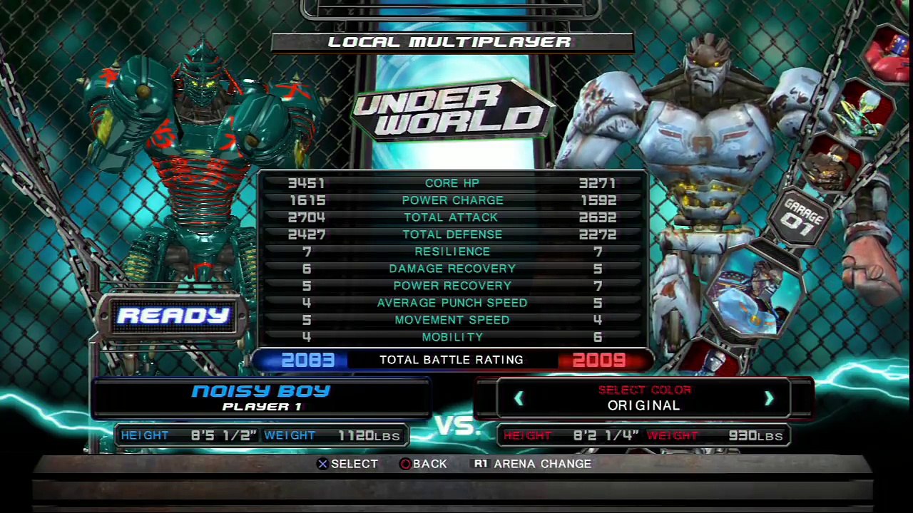 REAL STEEL-Green NOISY BOY vs Red NOISY BOY & METRO & AMBUSH & MIDAS & TWIN CITIES & ATOM & ZEUS