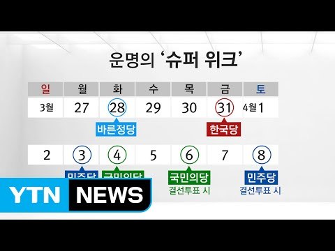 '운명의 슈퍼위크' 대선 대진표 윤곽 드러난다! / YTN (Yes! Top News)