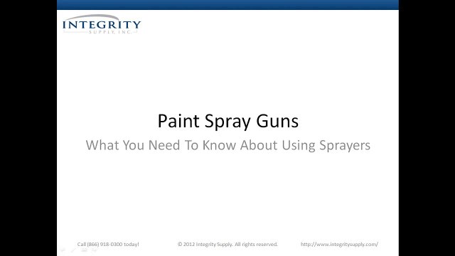 Paint Spray Guns - What You Need To Know About Using Sprayers