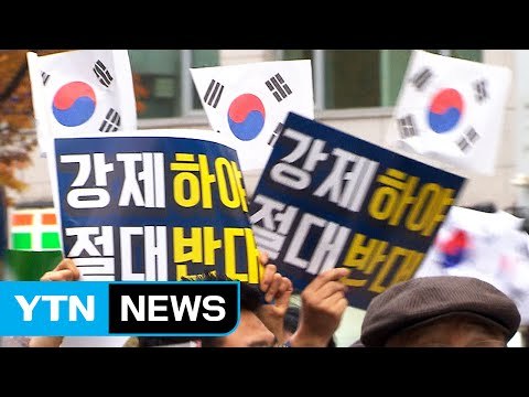 탄핵반대 단체 태극기 들고 총집결 / YTN (Yes! Top News)