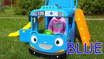 Learn Colors with Bad Baby Colored Cars Johny Johny Yes Papa Songs for kids Driver on Power Wheel-cW9xKQ4arkA