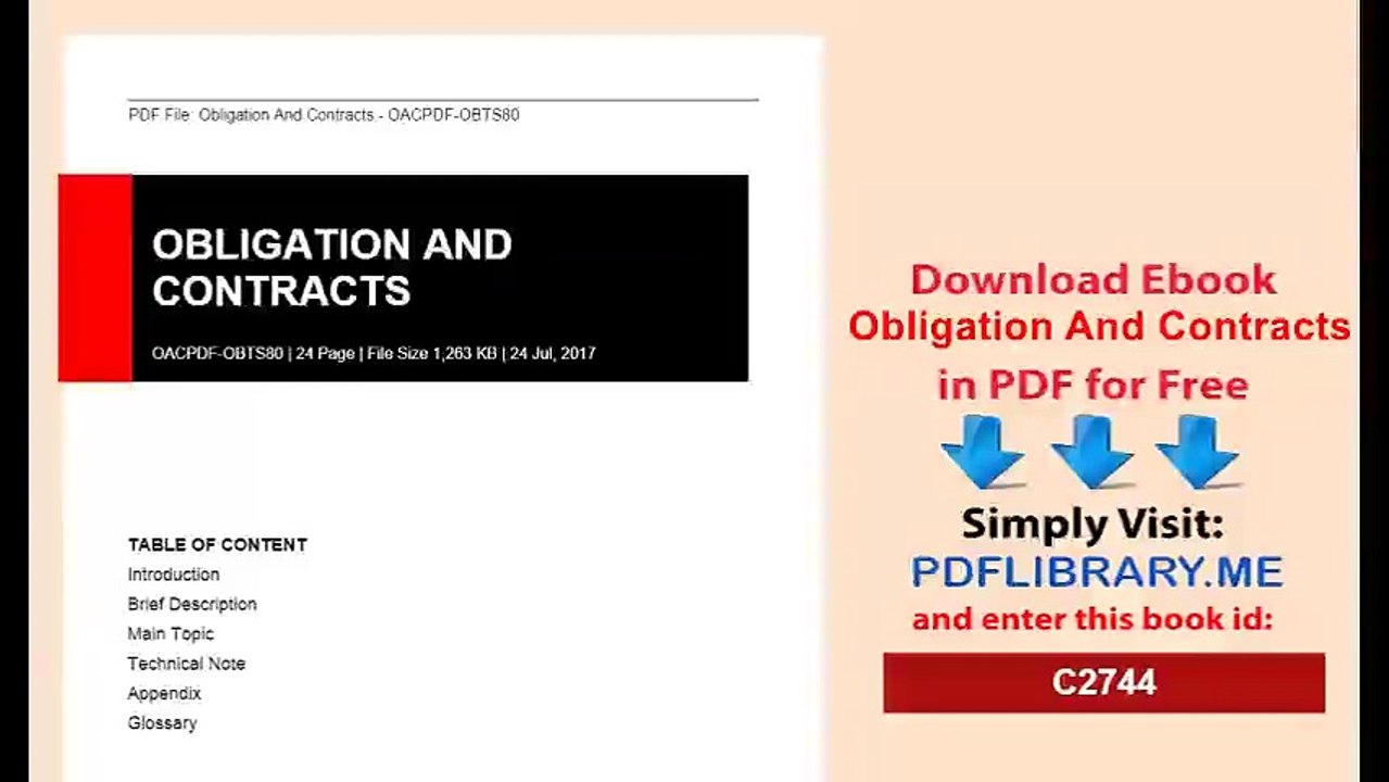 Obligation And Contracts