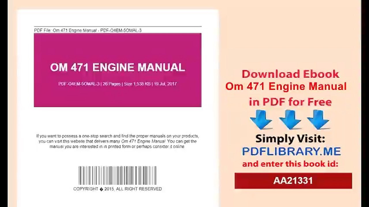 Om 471 Engine Manual