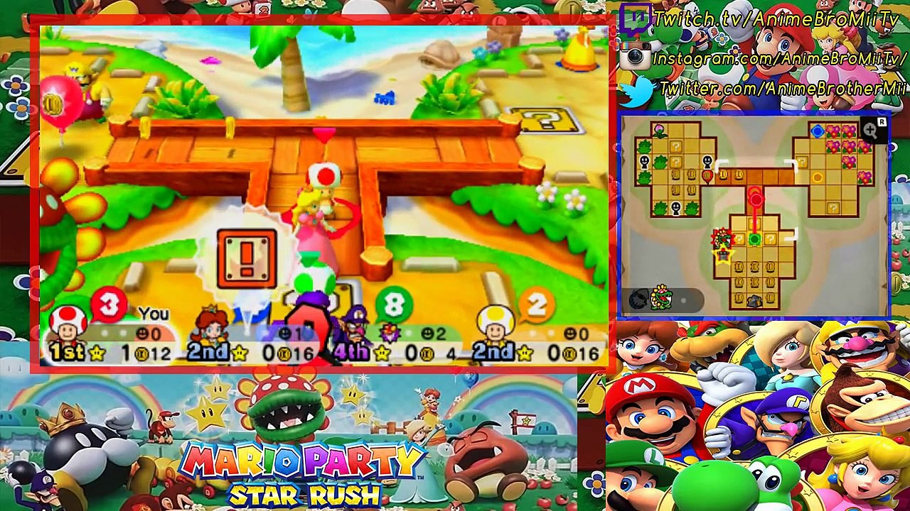 ABM: Mario Party Star Rush!! Toad Scramble!! Walkthrough # 1 HD