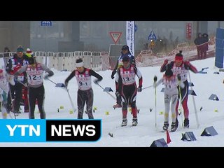 도심에서 즐기는 '설원 위에 마라톤' / YTN (Yes! Top News)