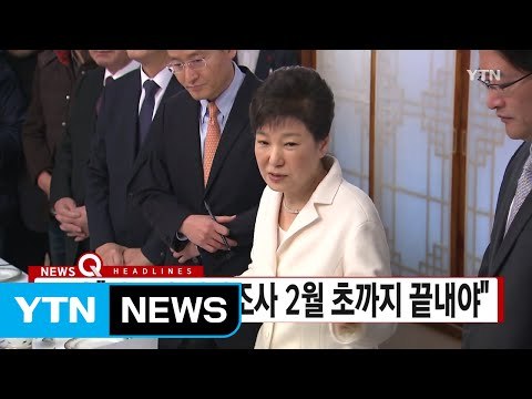 [YTN 실시간뉴스] 특검 대통령 대면조사 2월 초까지 끝내야 / YTN (Yes! Top News)