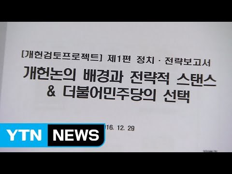 민주연구원 보고서 개헌 고리 제3 지대, 치명적 위협 / YTN (Yes! Top News)