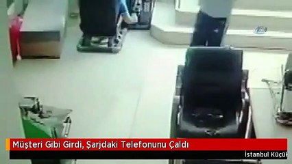 Müşteri Gibi Girdi, Şarjdaki Telefonunu Çaldı