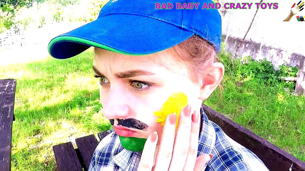 Bad Daddy with Tantrum and Crying Little Babies Learn Colors with Lipstick Finger Family song video-bZ3btm1p8kY