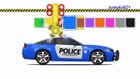 Cars and Trucks for kids Police car Learn colors Videos for children-mJh0VdxNmWw