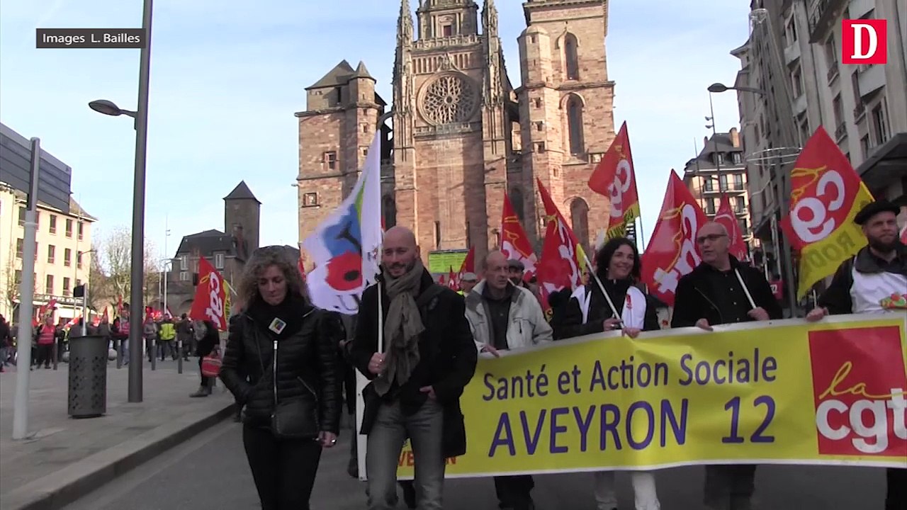 Manifestation contre la politique Macron à Rodez