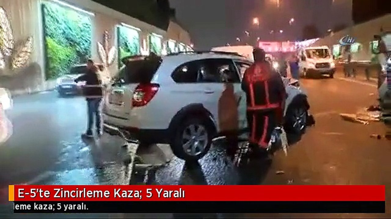 E-5'te Zincirleme Kaza: 5 Yaralı