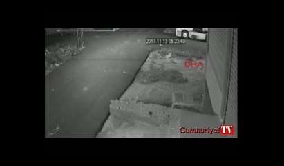 Akü hırsızları kamerada