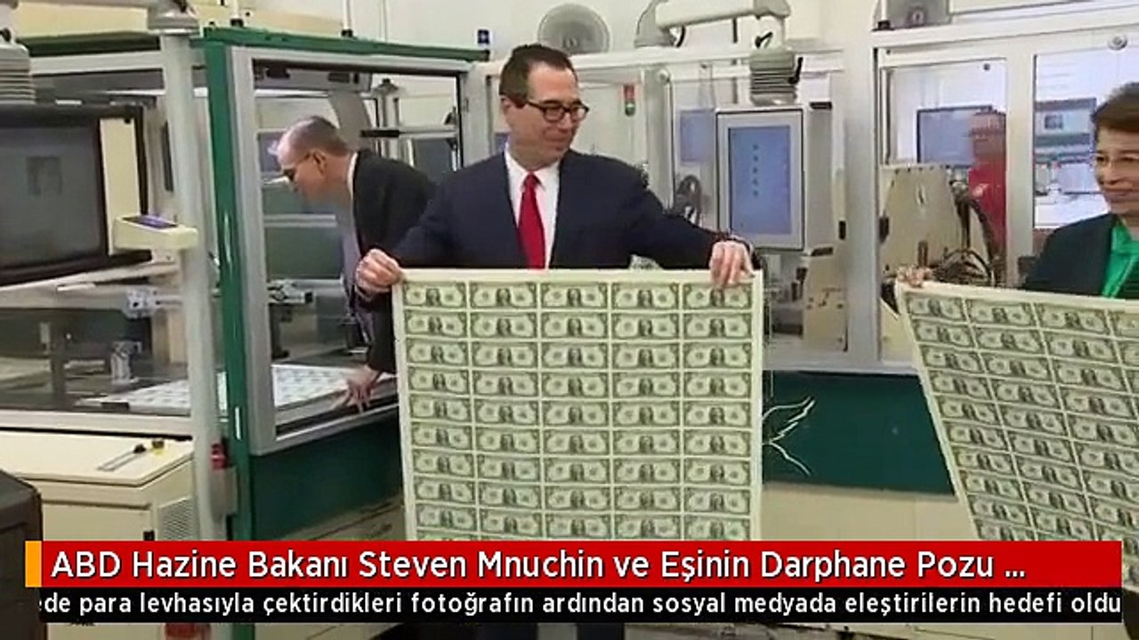ABD Hazine Bakanı Steven Mnuchin ve Eşinin Darphane Pozu Sosyal Meydada Tepki Çekti