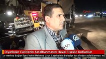 Diyarbakır Caddenin Asfaltlanmasını Havai Fişekle Kutladılar