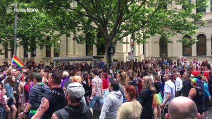 Flashmob organised in Melbourne after marriage equality vote