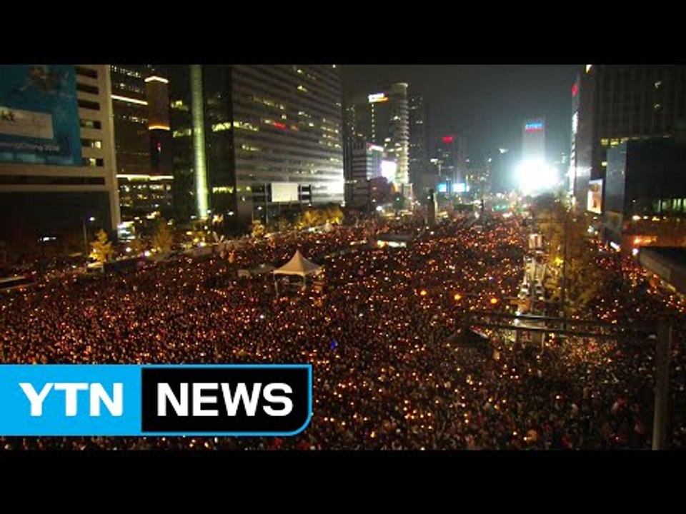 [촛불집회 현장영상] "정권 퇴진"...광화문광장 불 밝힌 촛불집회 / YTN (Ye...
