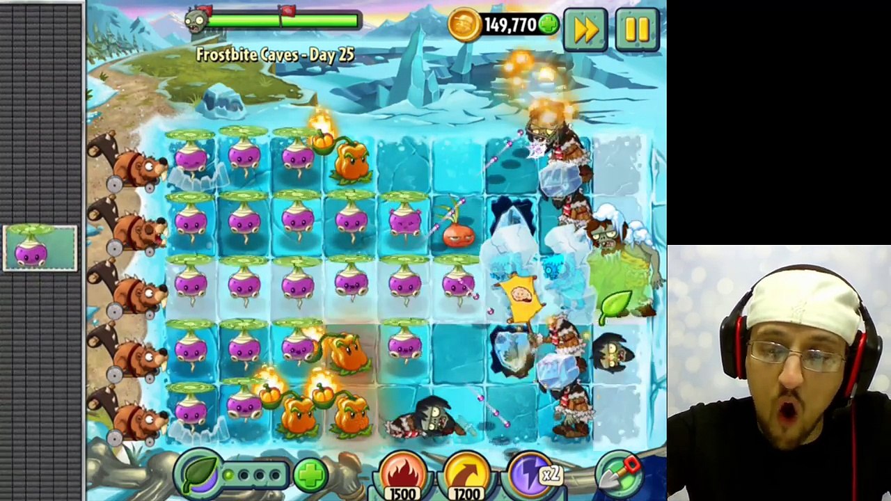 FGTeeV Dad Gets Mad @ Pesky Snow Weasels! The Rotobaga Journey! (PVZ 2 Day 25 & 26)