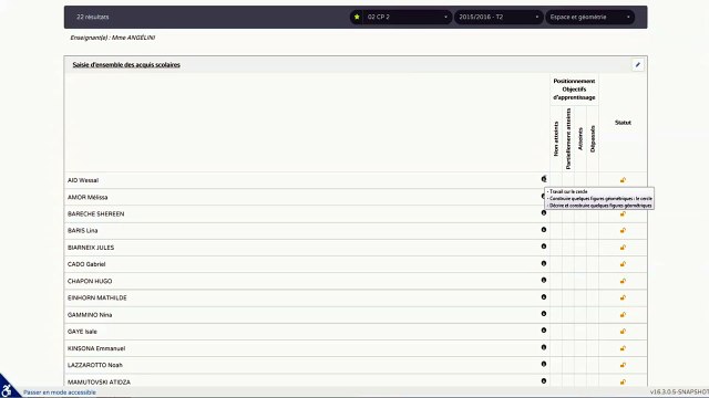 5 Saisie collective des acquis