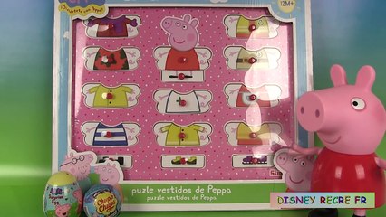49.Peppa Pig Puzzle en bois Œufs Surprise Wooden dress up Surprise Eggs