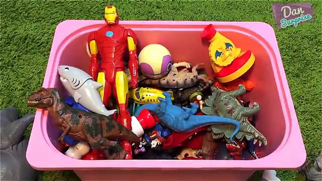 BOX OF TOYS: JURASSIC PARK DINOSAURS, ACTION FIGURES, POKEMON GO, ANIMALS & PAW PATROL