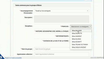8 Saisie collective de l'accompagnement personnalisé