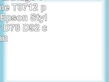 Prestige Cartridge Tintenpatrone T0712 passend zu Epson Stylus Drucker D78 D92 cyan