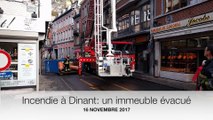 Incendie dans le centre de Dinant - Un immeuble évacué