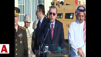 Cumhurbaşkanı Erdoğan Katar'da Türk birliğini ziyaret etti