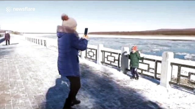 Hard rime phenomenon turns Chinese city into 'winter wonderland'