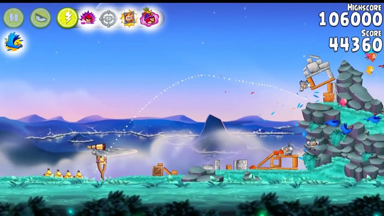 Angry Birds Rio First Launch Playground and Smugglers Den All levels