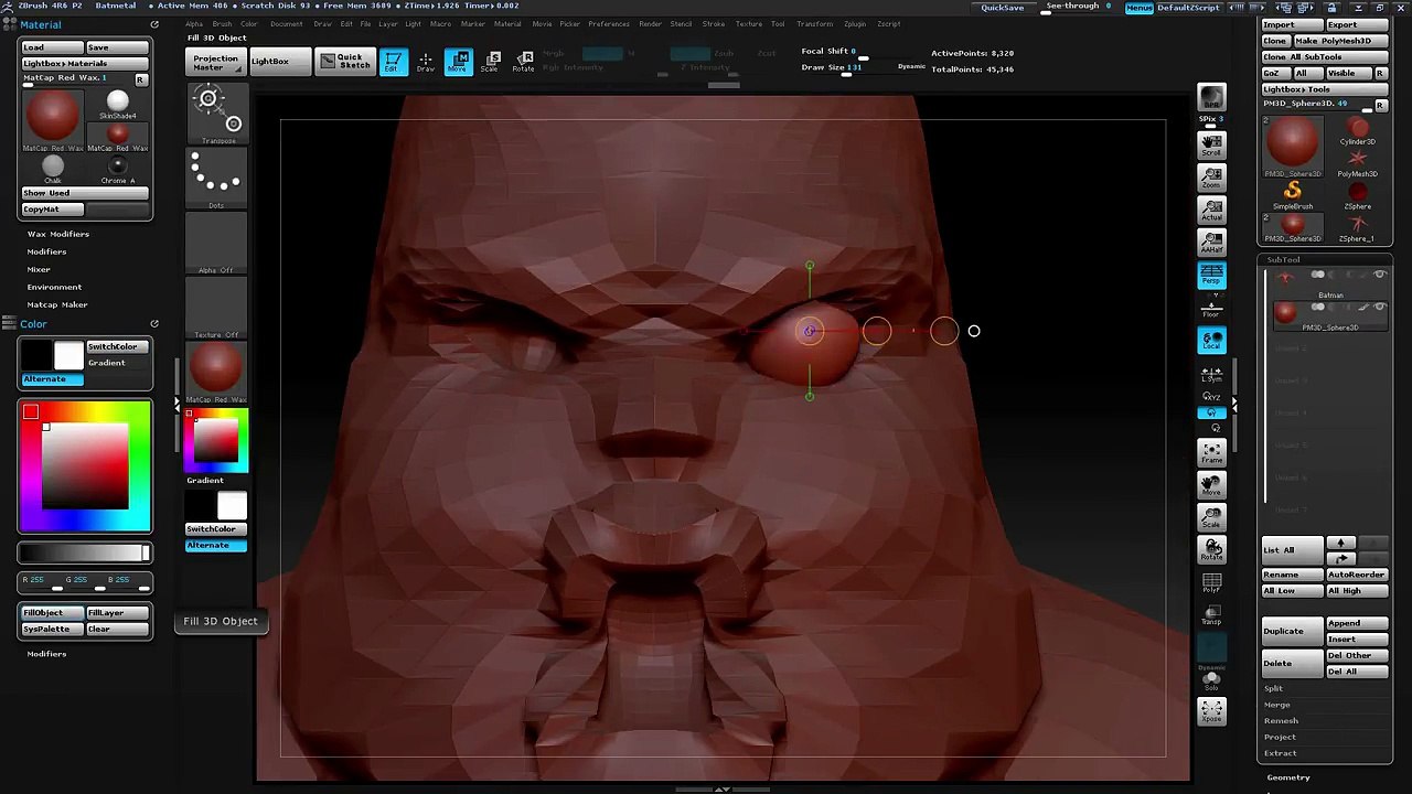 BatMetal 3D - MakingOf (speed sculpting)