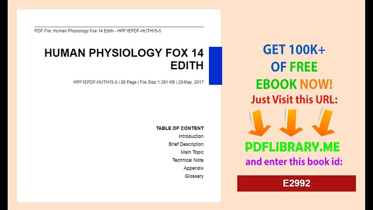 Human Physiology Fox 14 Edith