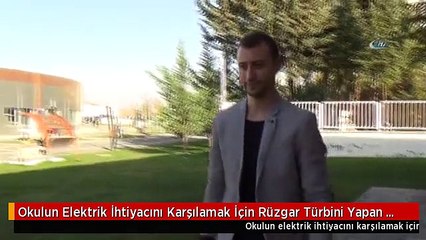 Okulun Elektrik İhtiyacını Karşılamak İçin Rüzgar Türbini Yapan Öğretmen Ödüllendirildi