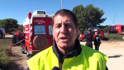 L'interview du LCL Monet commandant les opérations et les pompiers en action