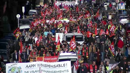 FO et CGT dans la rue à Marseille contre les réformes libérales