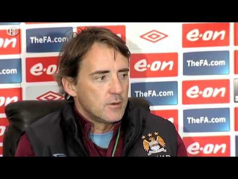 Manchester City v Manchester United: Roberto Mancini