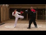Kickboxing basics - Lesson 25 Jab jab, round kick twice, block hook twice.